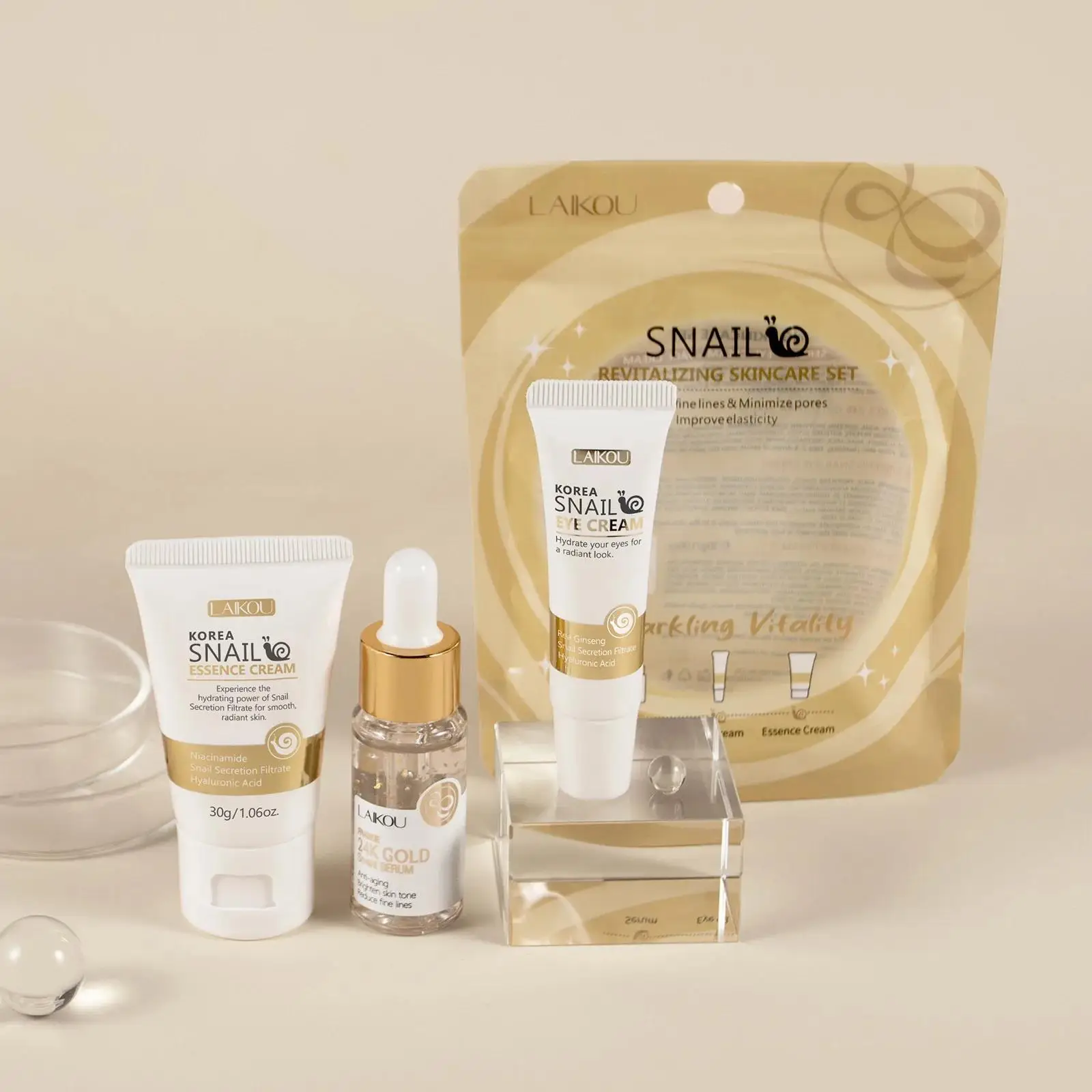 Luxury Skincare Set For Women - Serum Perawatan Kulit Emas 24K Set