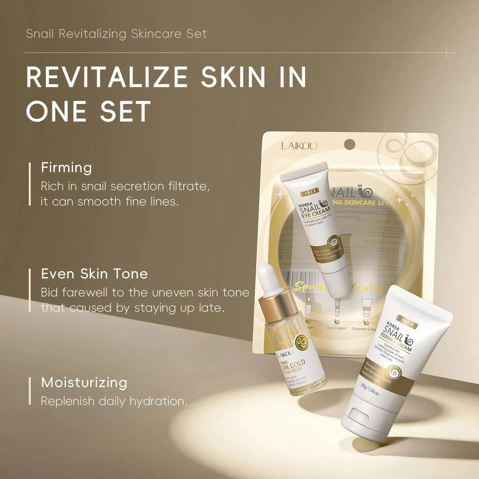Serum Perawatan Kulit Emas 24K - Luxury Skincare Set For Women ulasan dan harga